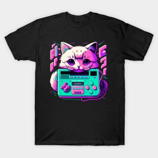 neon gamer cat T-Shirt